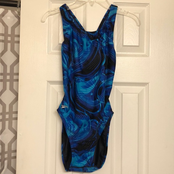Blue patterned Speedo One Piece - Picture 1 of 6